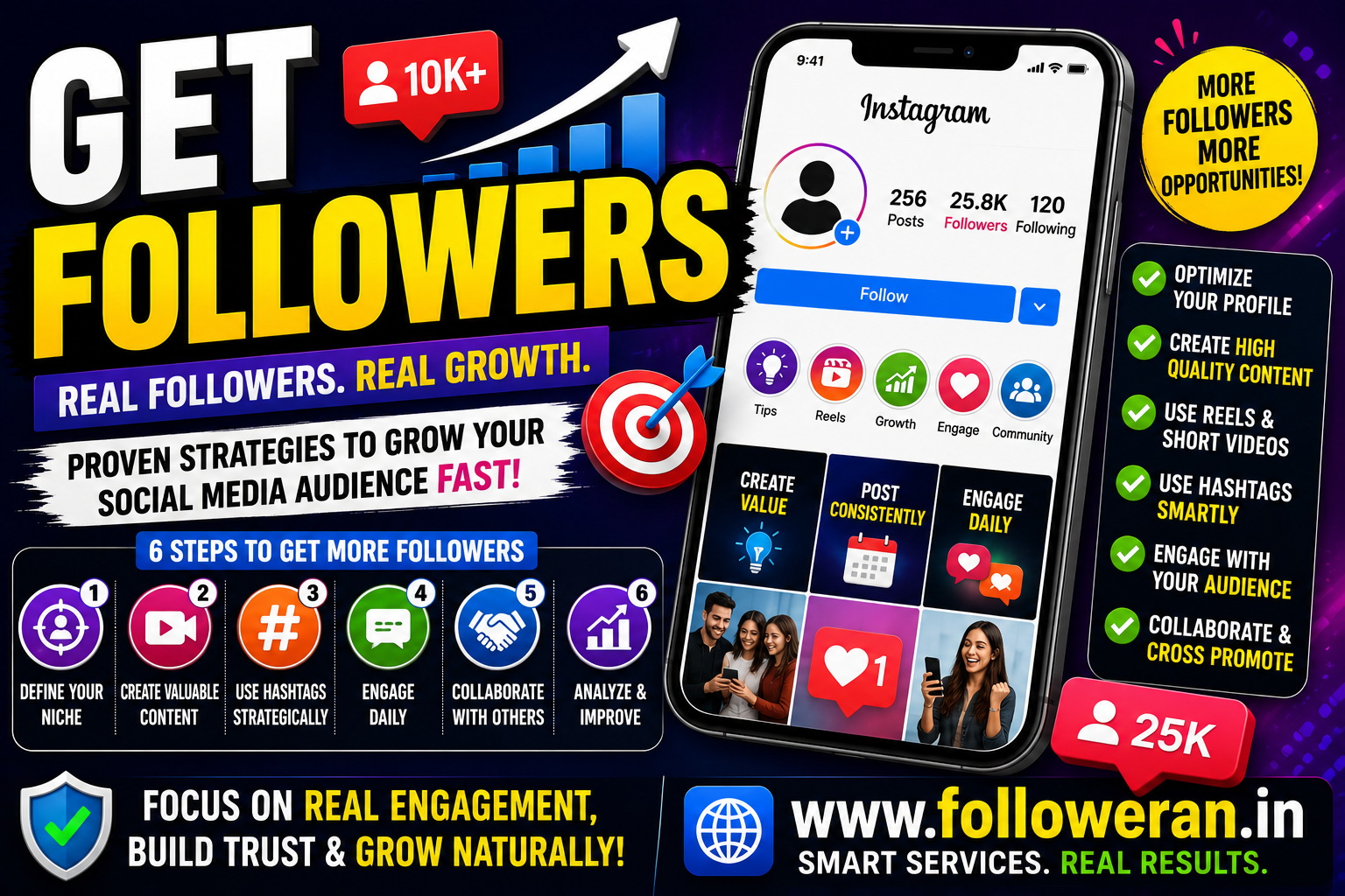 Get Followers: How to Build a Real and Engaged Social Media Audience