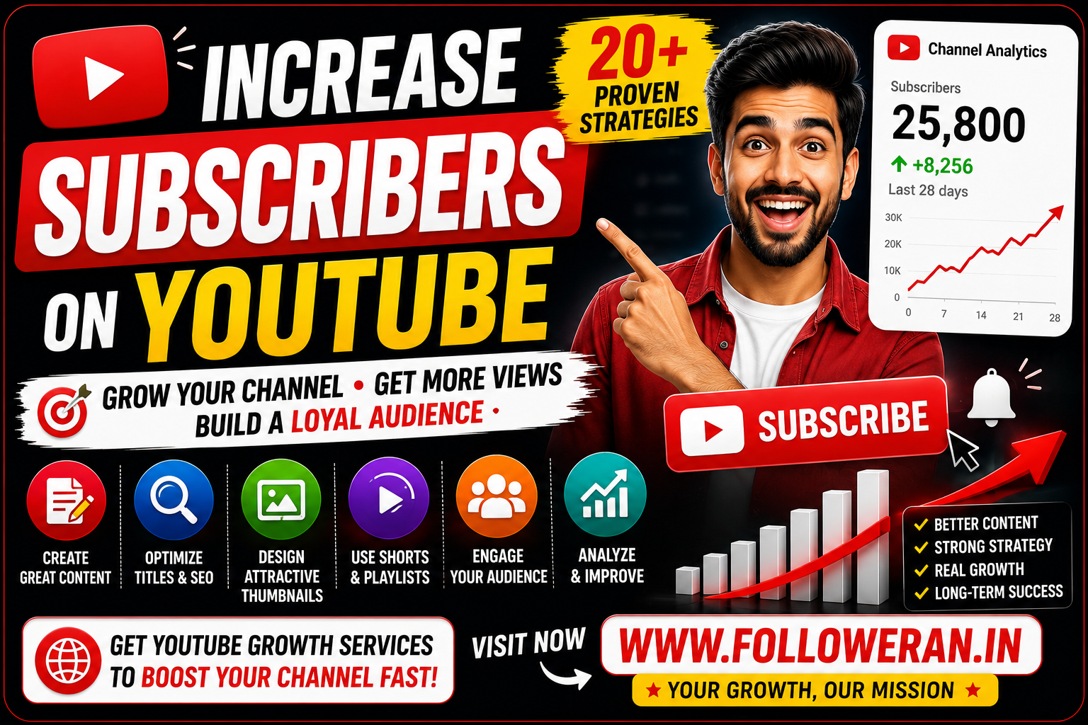 Increase Subscribers on YouTube: 20 Proven Ways to Grow Your Channel
