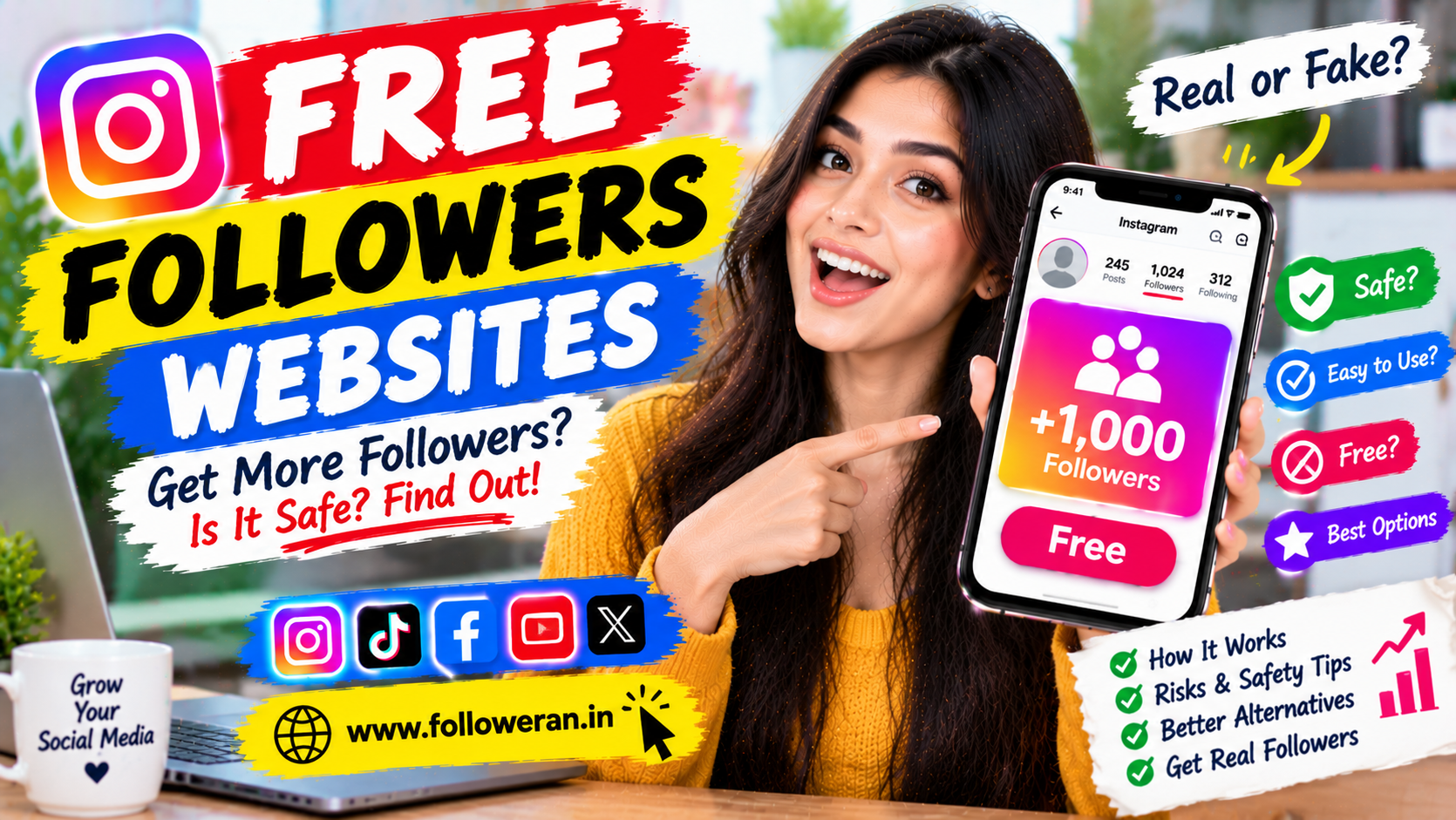Free Followers Websites: How to Get Followers Safely & Free