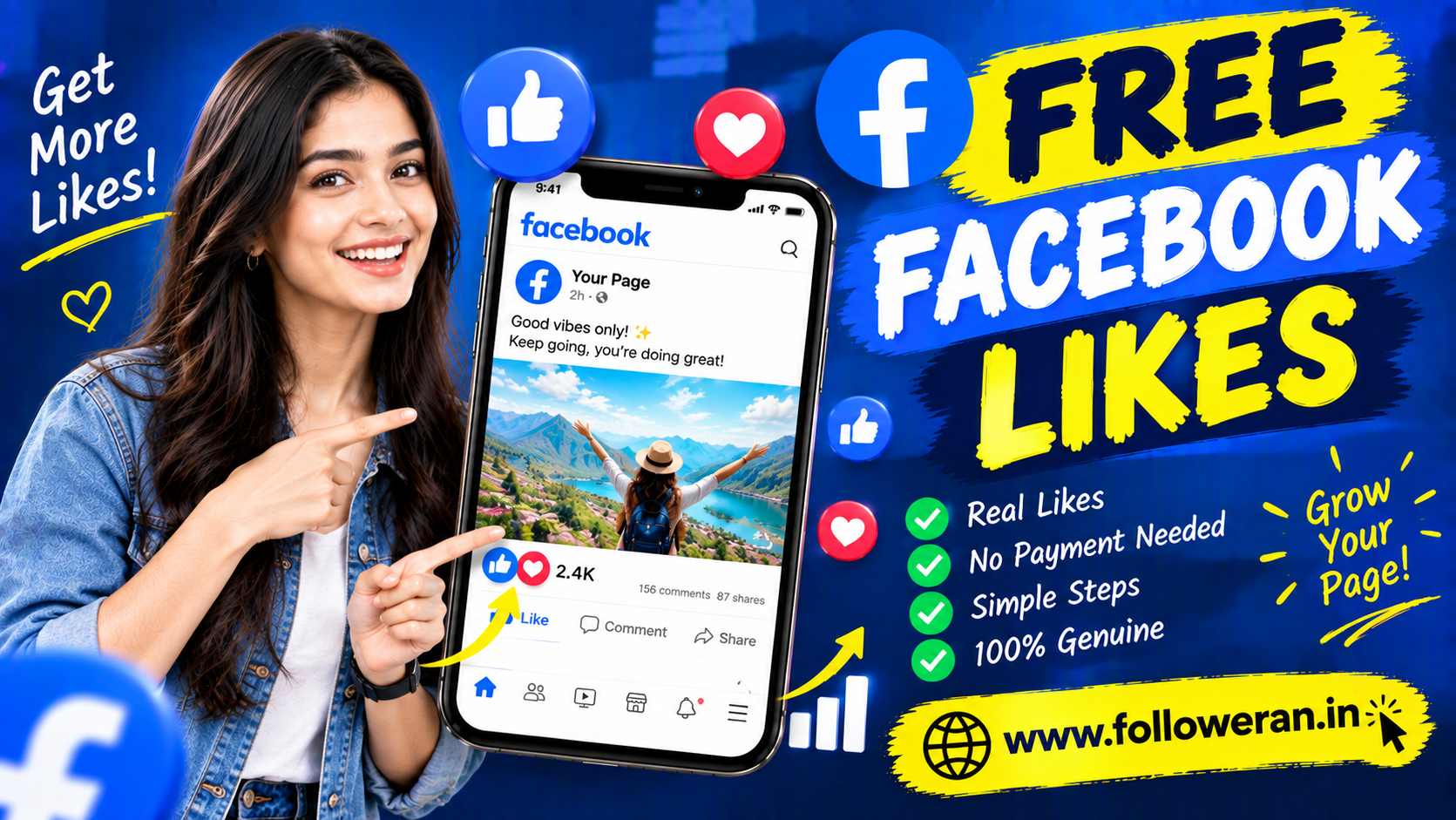 Free Likes in Facebook: How to Get More Facebook Likes Free