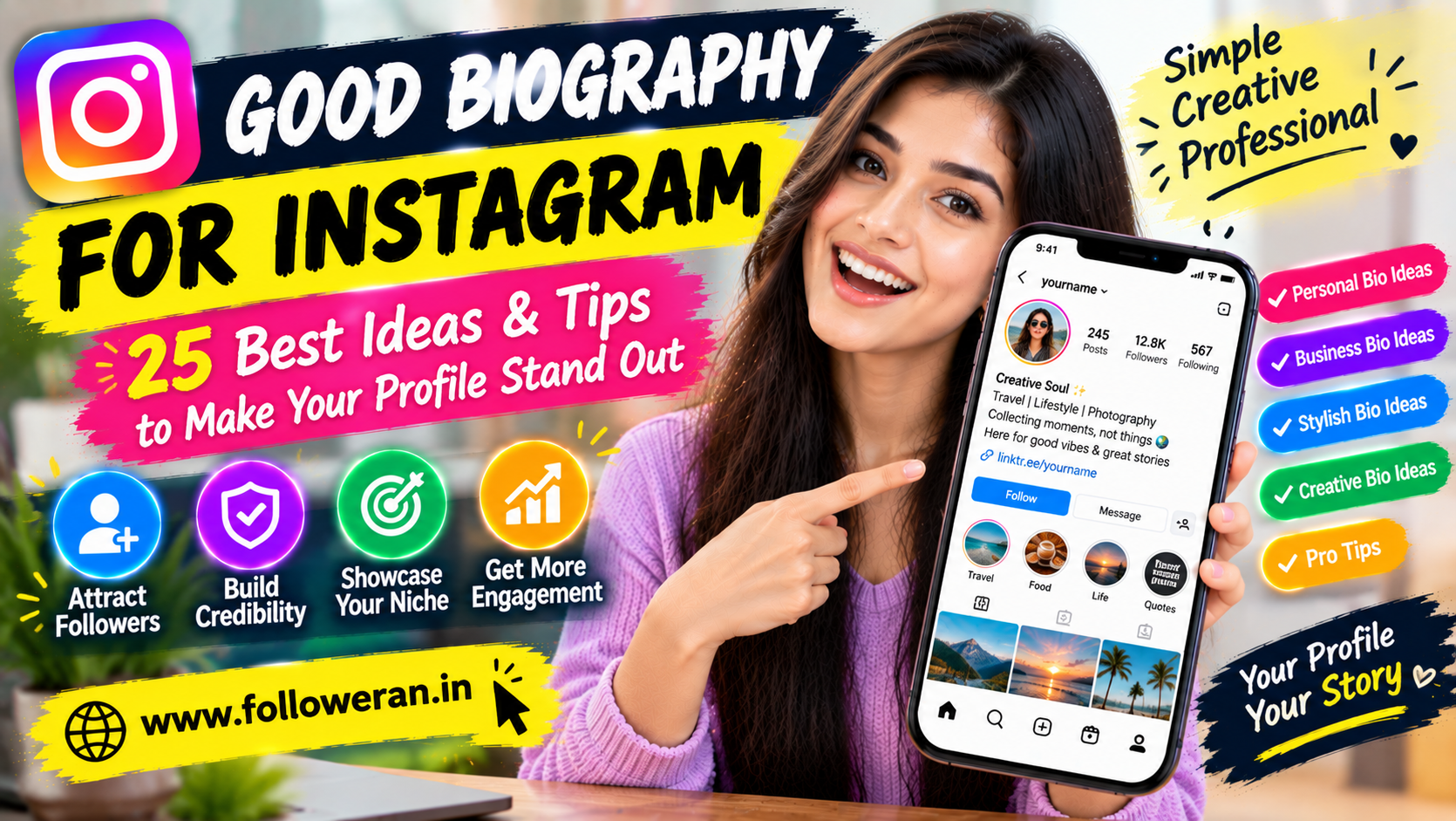 Good Biography for Instagram: 25 Professional Bio Ideas & Tips
