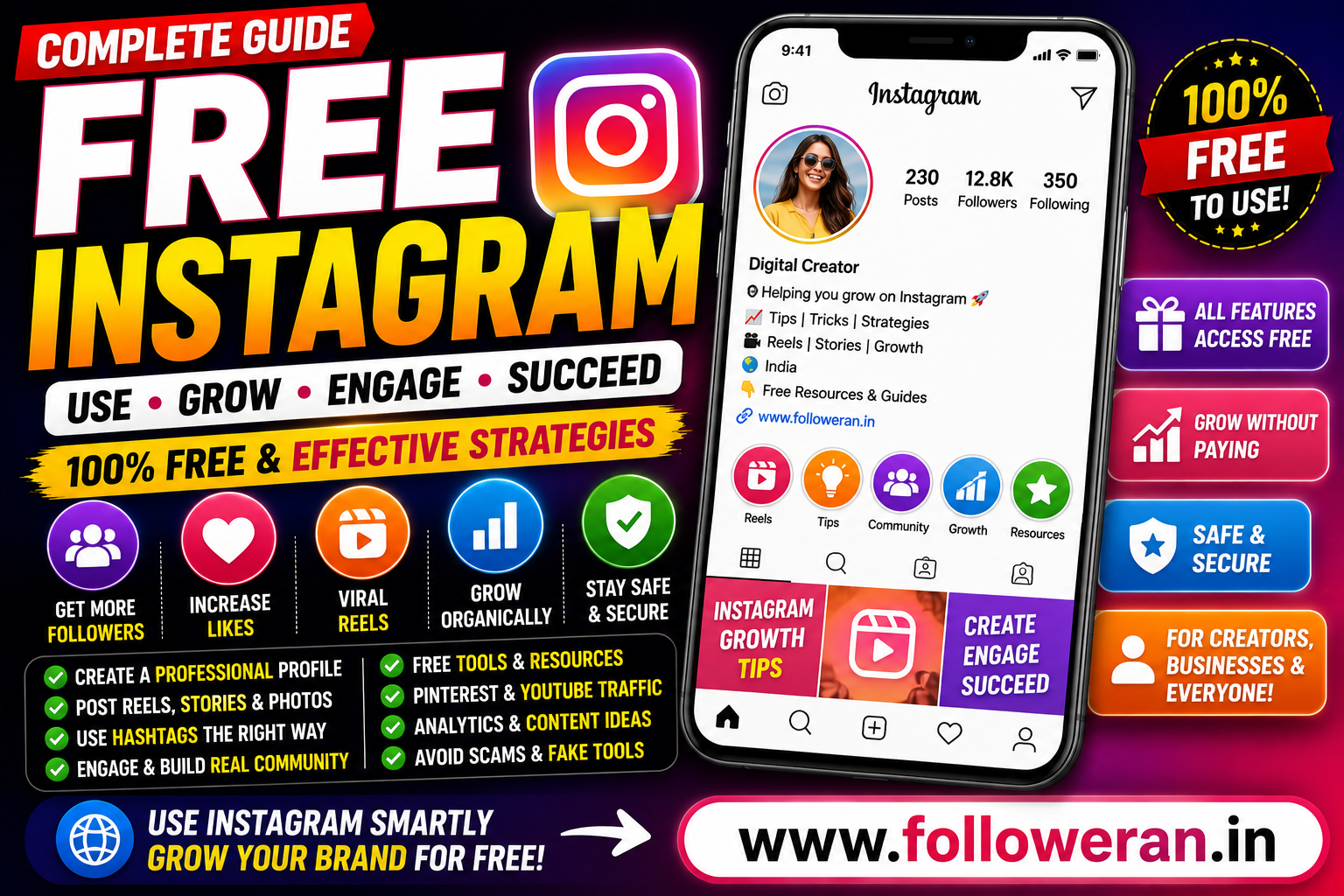 Free Instagram: Complete Guide to Using Instagram, Features, Growth & Safety