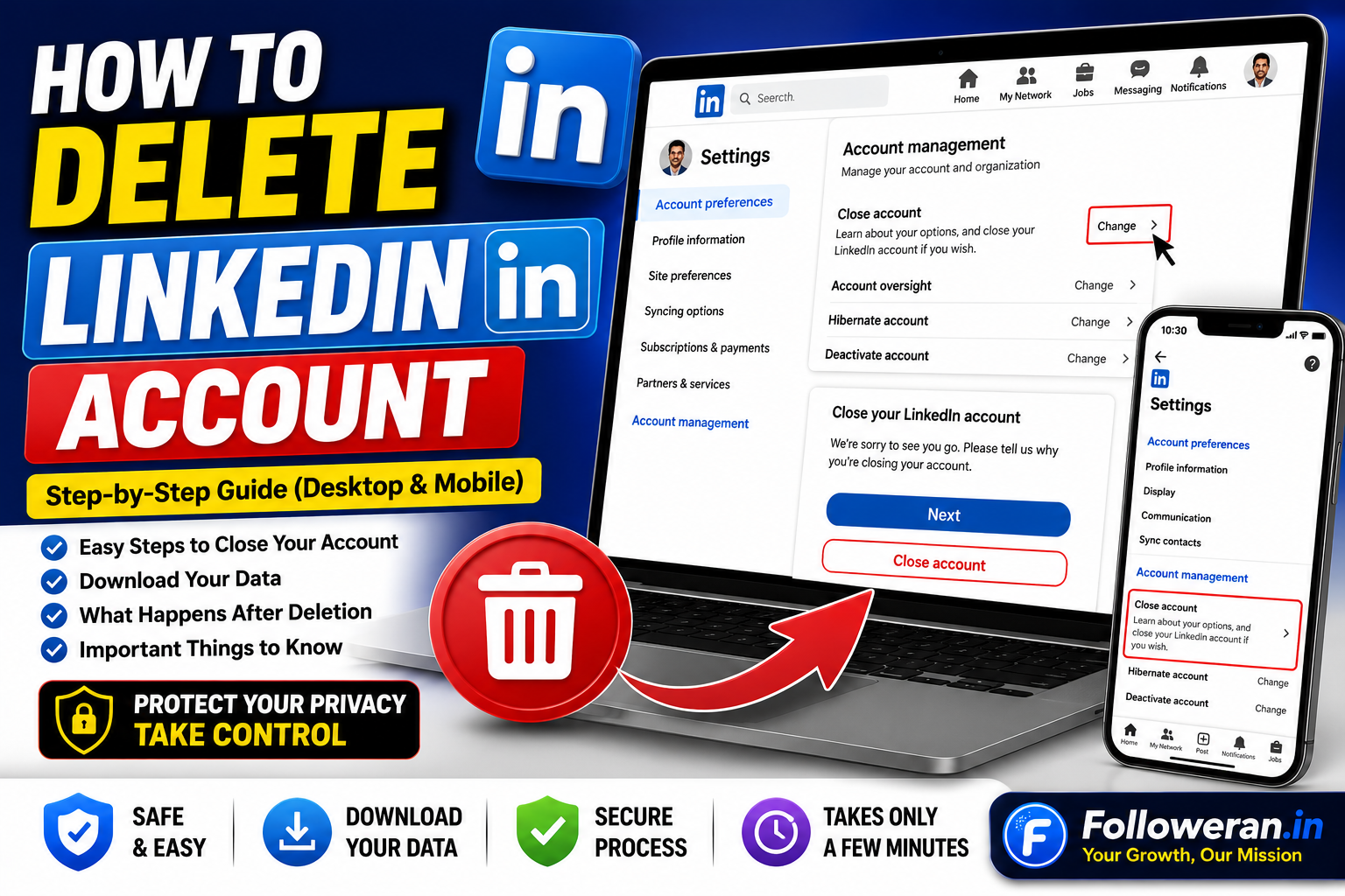 How Delete LinkedIn Account: Step-by-Step Guide