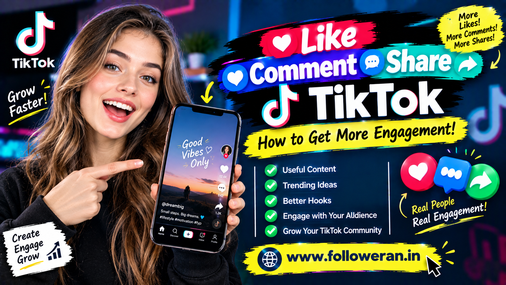 Like Comment Share TikTok: How to Get More Engagement