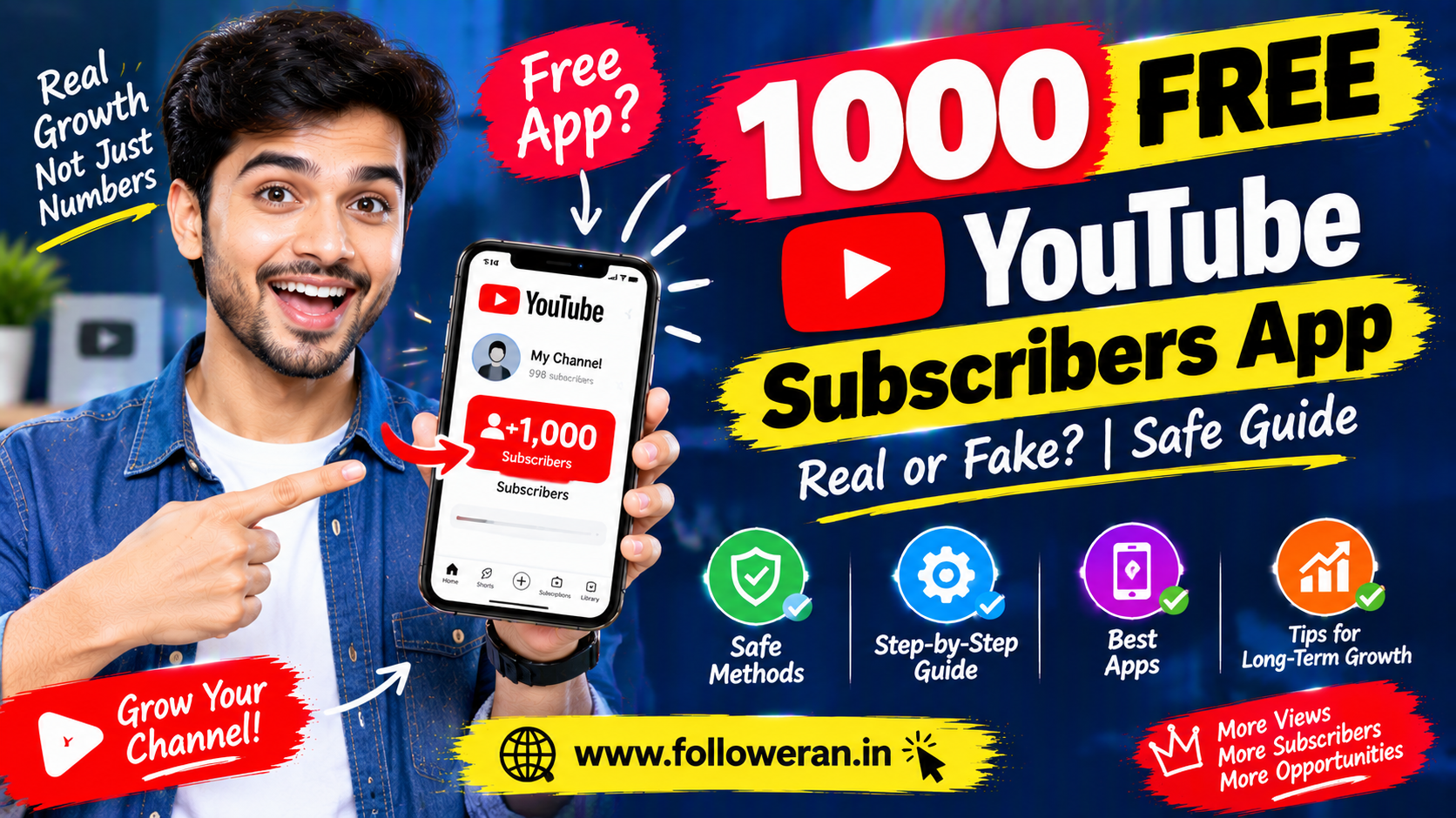 1000 Free YouTube Subscribers App: Safe Growth Guide