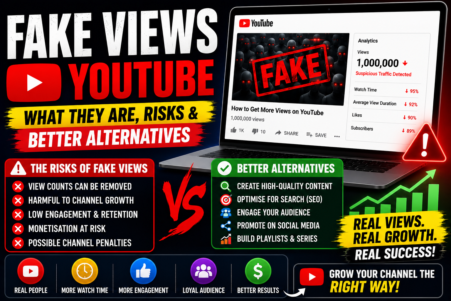 Fake Views YouTube: What They Are, Risks, and Safer Alternatives