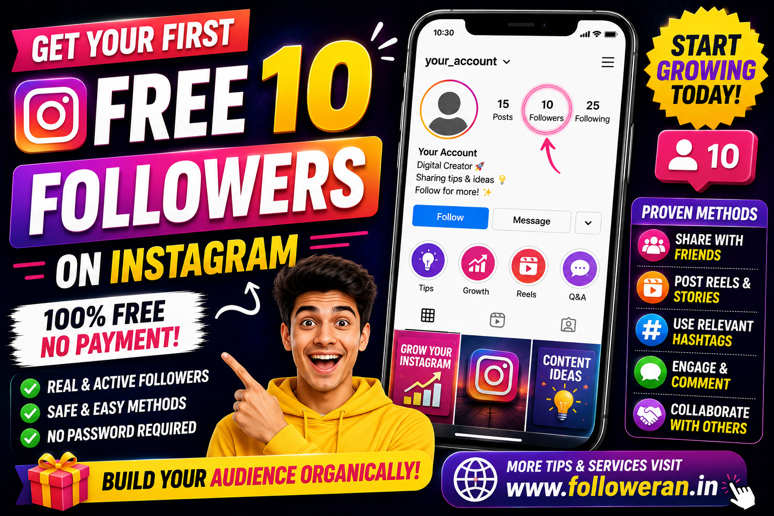 Free 10 Followers on Instagram: How to Get Your First Followers for Free