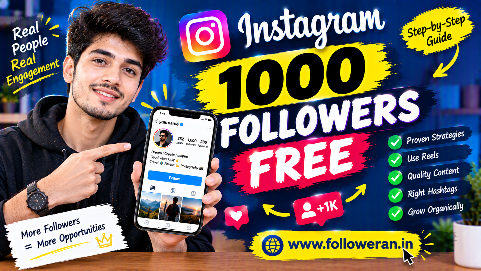 1000 Followers Free Instagram: How to Get 1K Followers