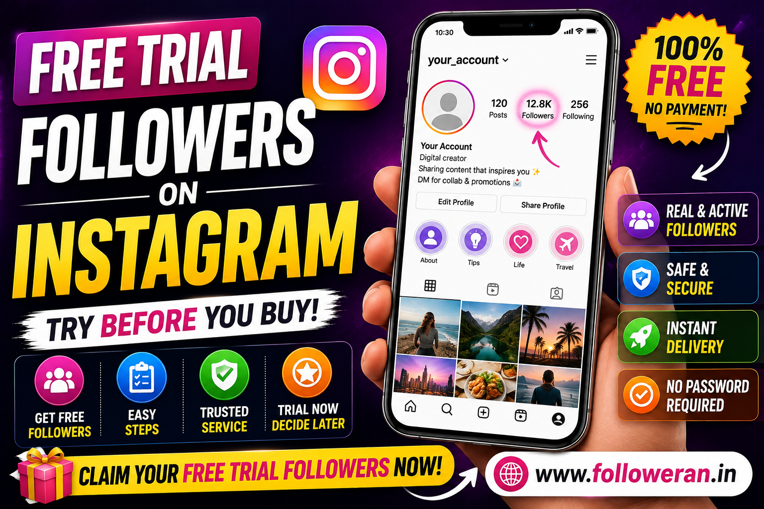 Free Trial Followers on Instagram: What They Are, How They Work & What to Check?