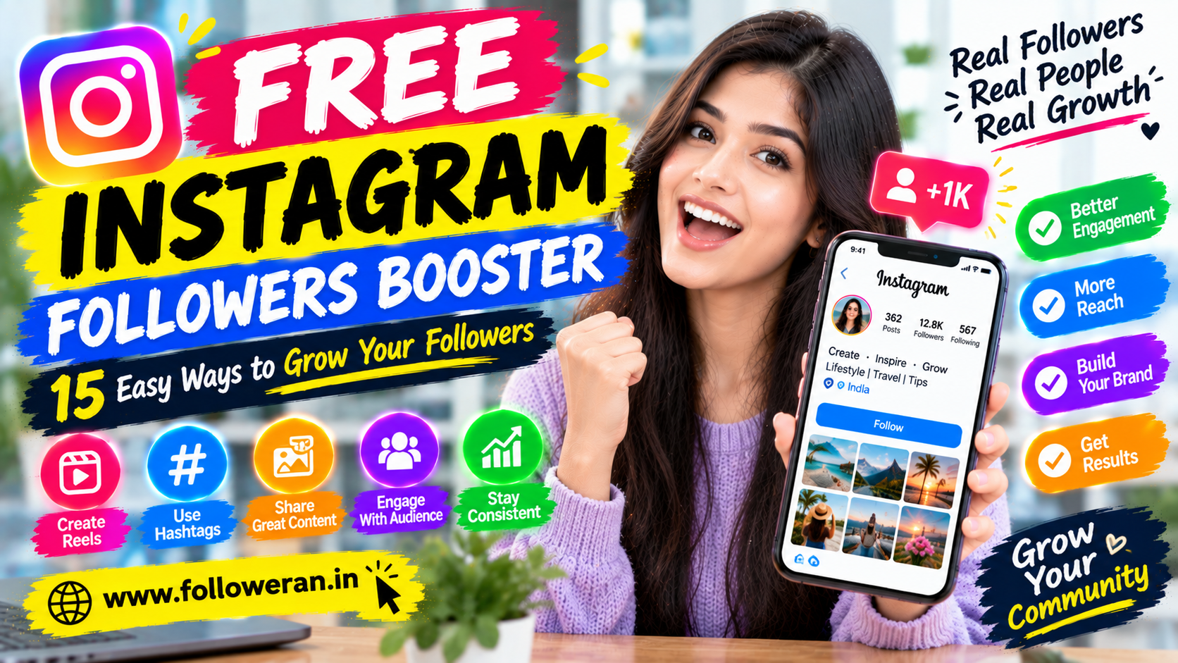 Free Instagram Followers Booster: 15 Ways to Grow Followers