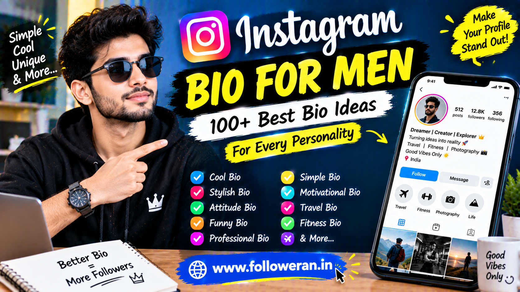 Instagram Bio Men: 100+ Best Instagram Bio Ideas for Guys
