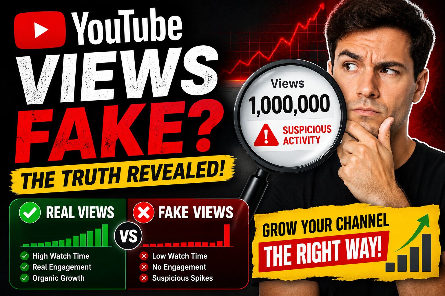 YouTube Views Fake: How to Identify Fake Views and Grow Your Channel Safely