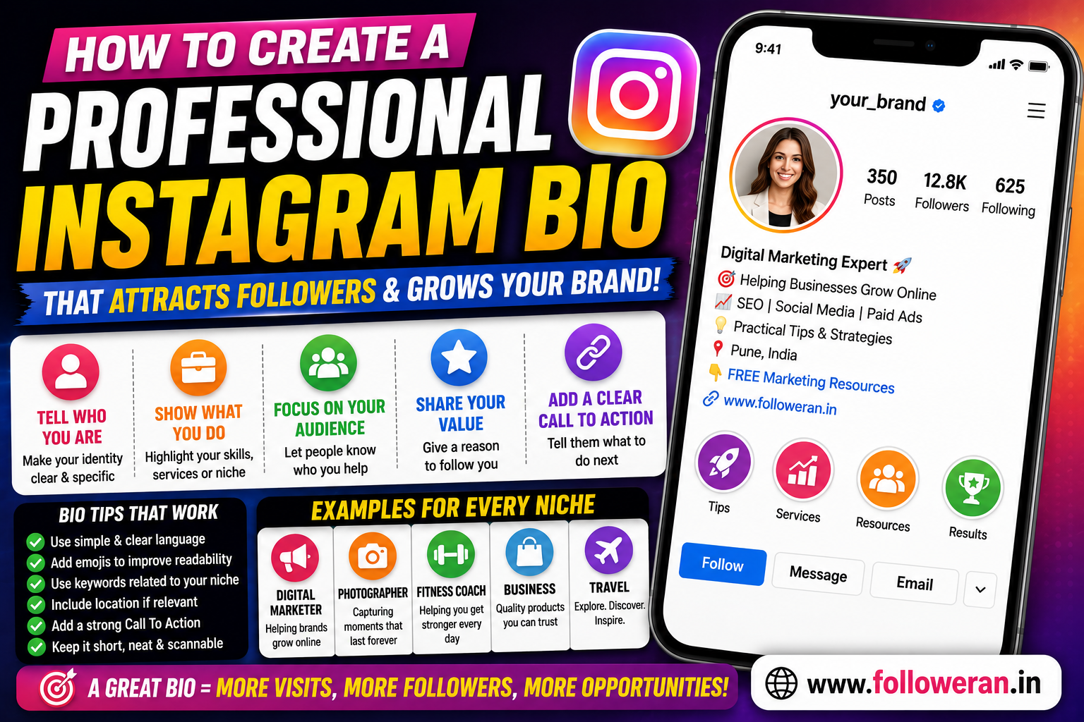 Professional Instagram Bio: How to Write a Bio That Attracts Followers