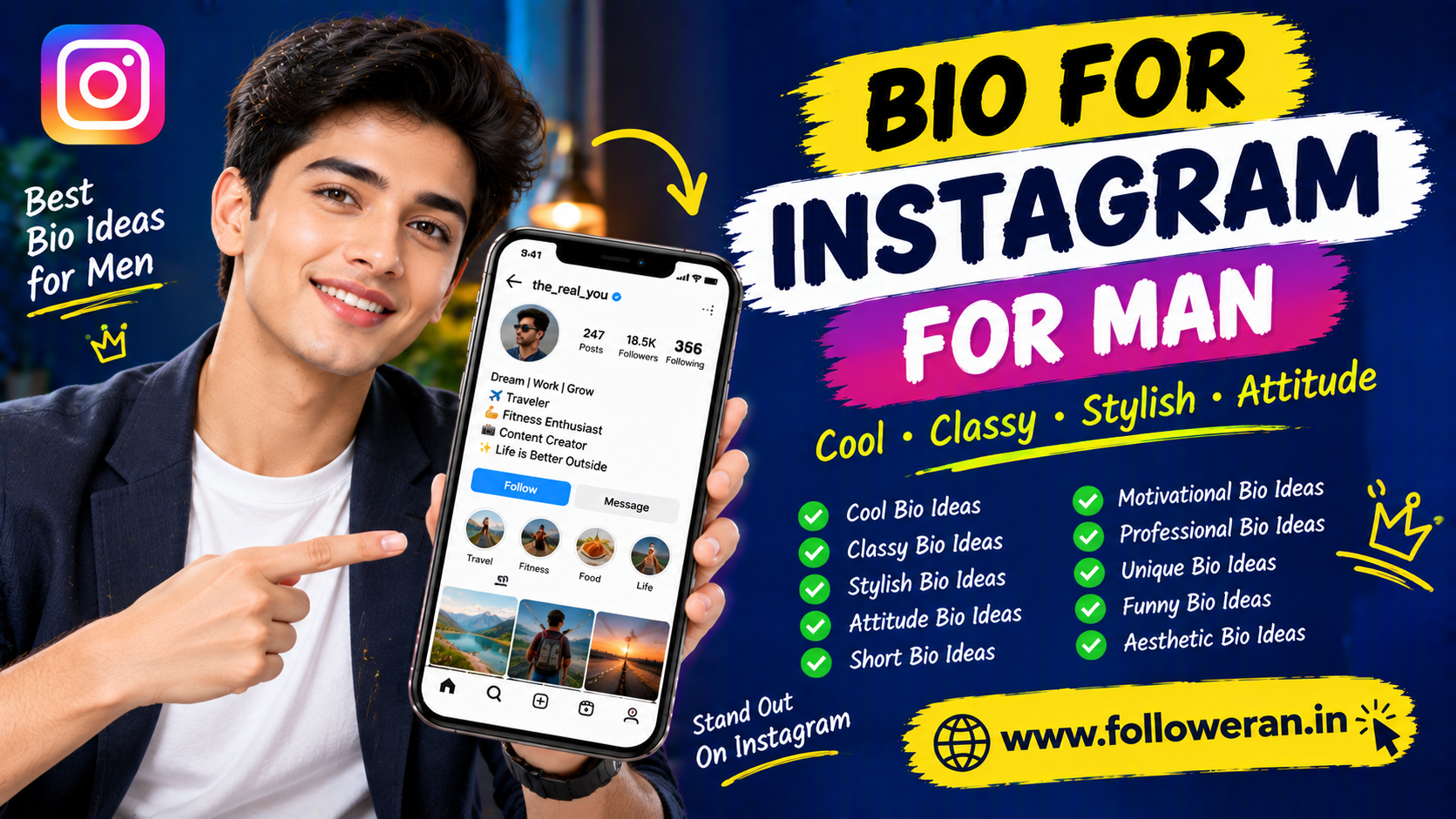 Bio for Instagram for Man: 100+ Cool, Classy & Stylish Ideas