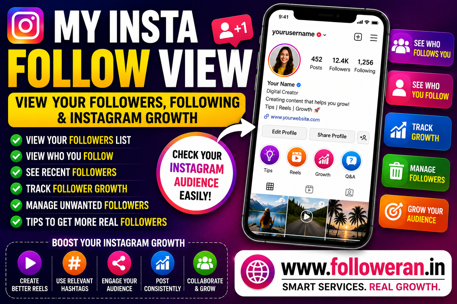 My Insta Follow View: How to View Followers, Following and Instagram Growth