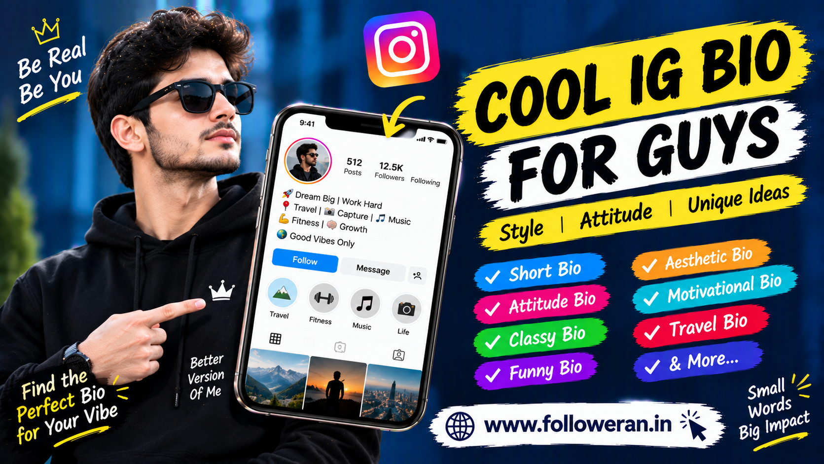 Cool IG Bio for Guys: 100+ Stylish & Attitude Bio Ideas