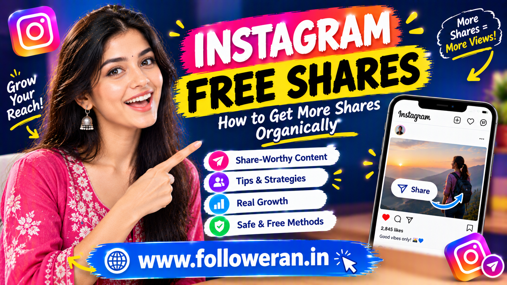 Instagram Free Shares: How to Get More Shares Organically