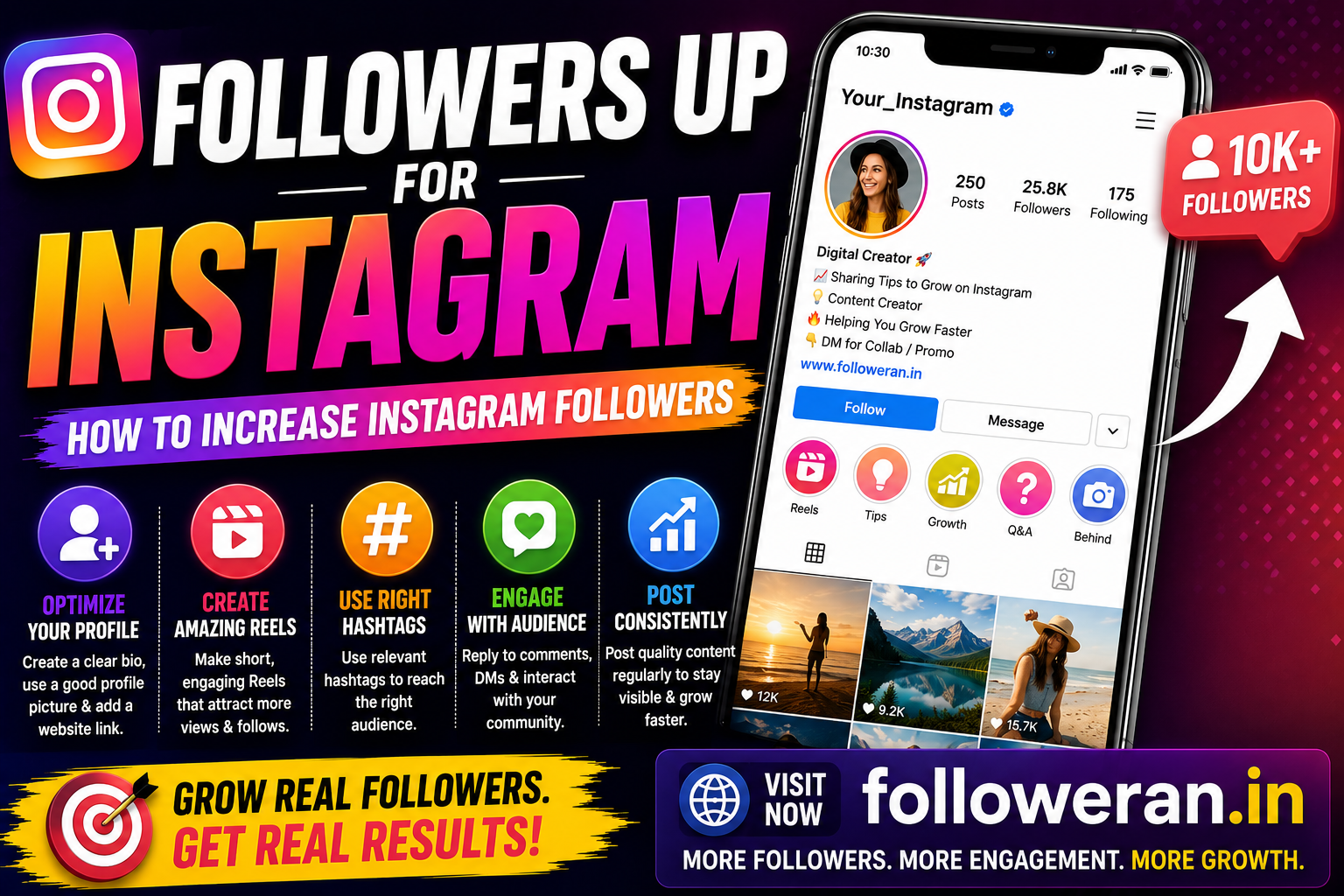 Followers Up for Instagram: How to Increase Instagram Followers