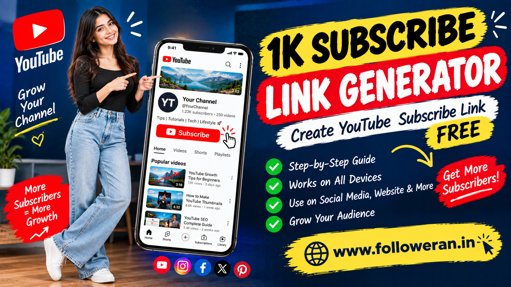 1K Subscribe Link Generator: Create a Free YouTube Subscribe Link