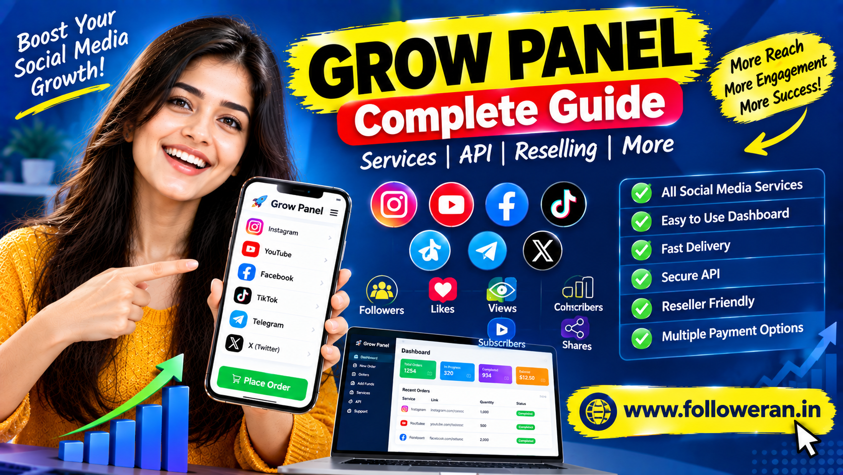 Grow Panel: Complete Guide to SMM Services, API & Reselling