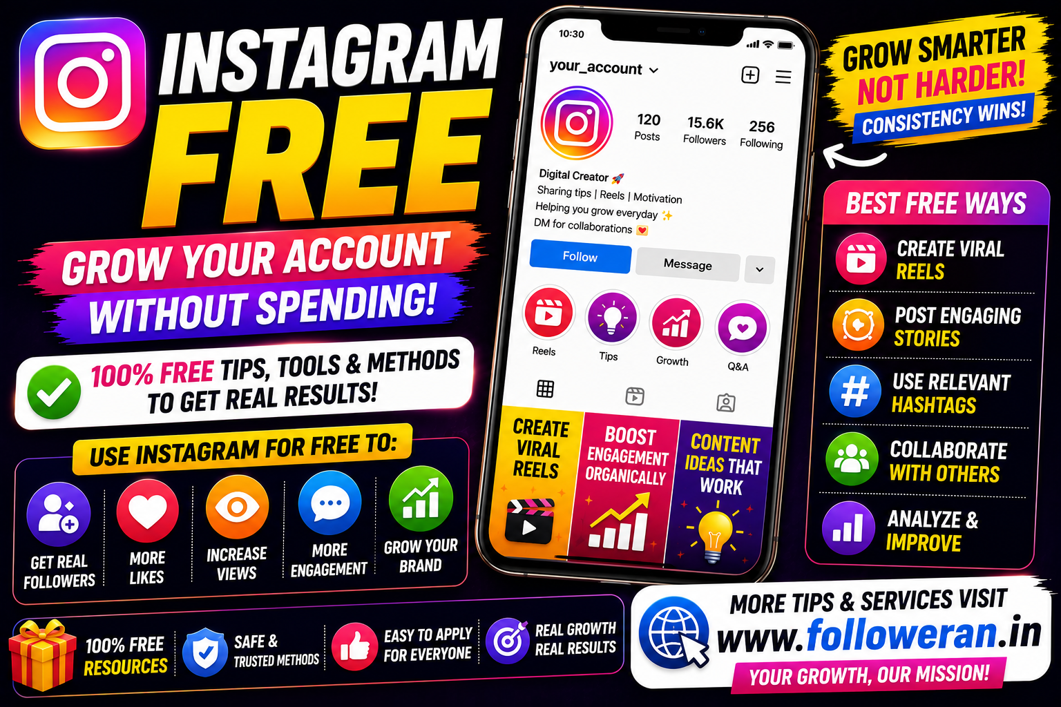 Instagram Free: Best Free Instagram Tools, Features, Tips & Growth Methods