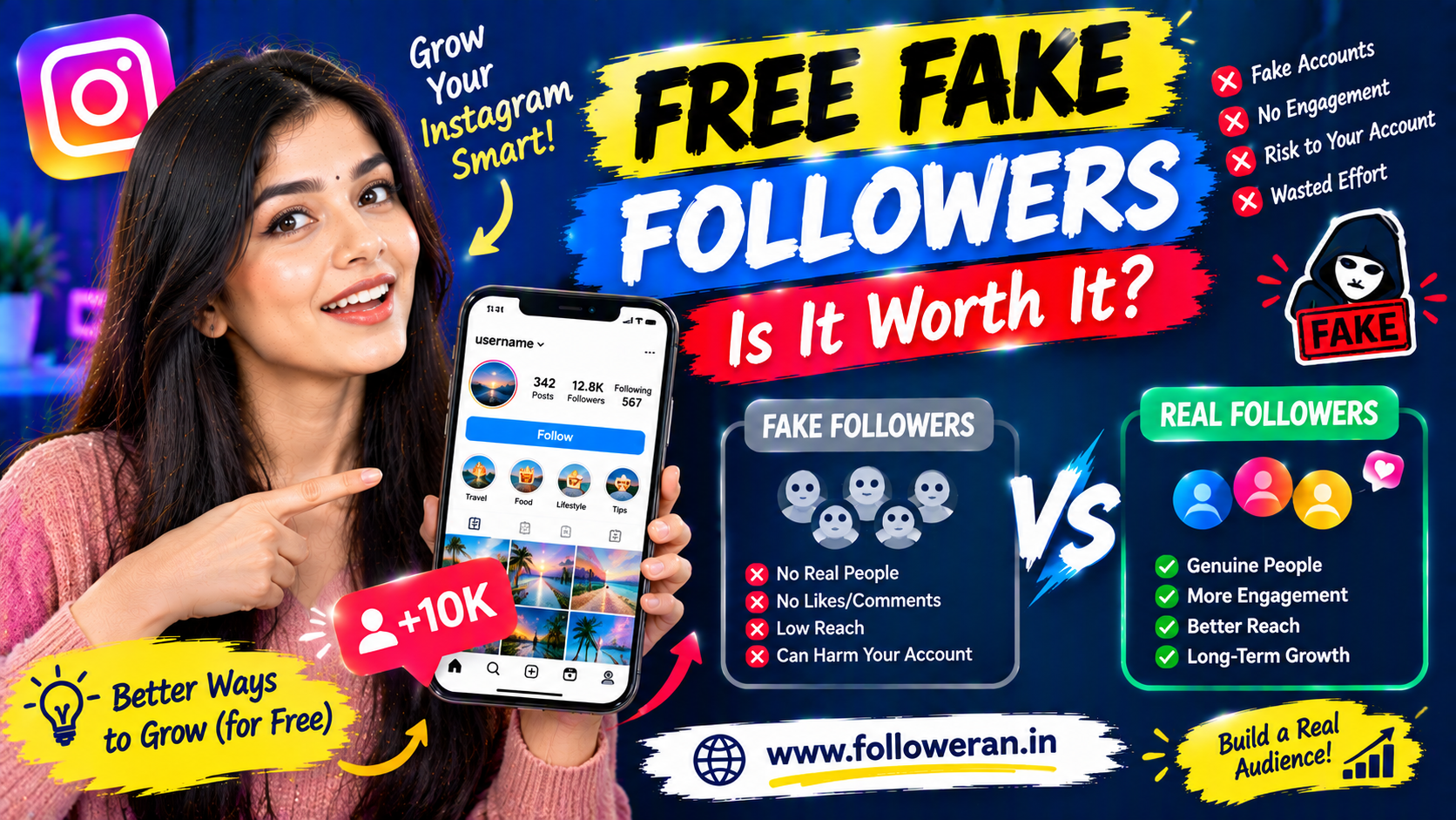 Free Fake Followers: What They Are & Safer Instagram Growth