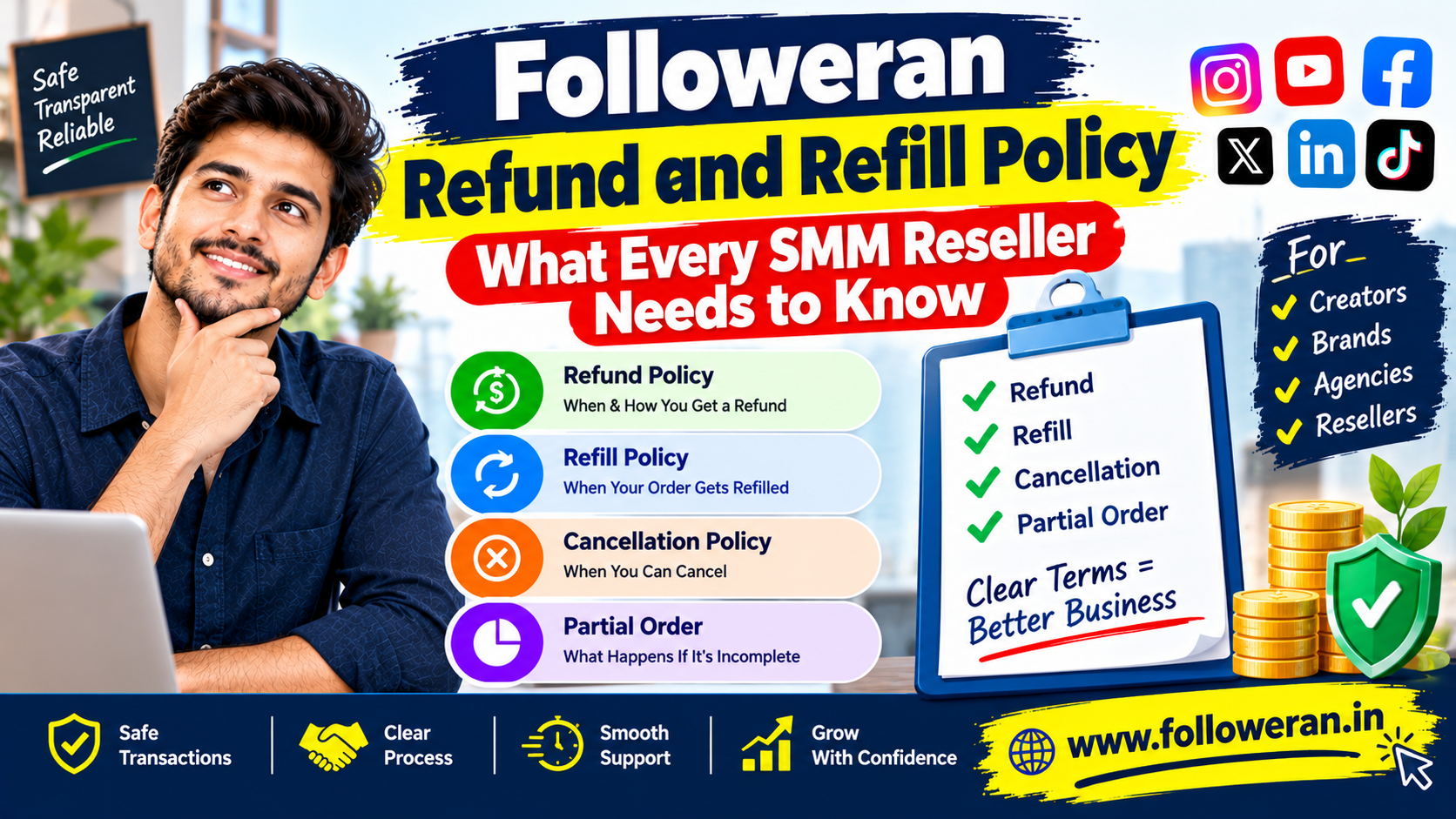 Followeran Refund and Refill Policy: Guide for SMM Resellers