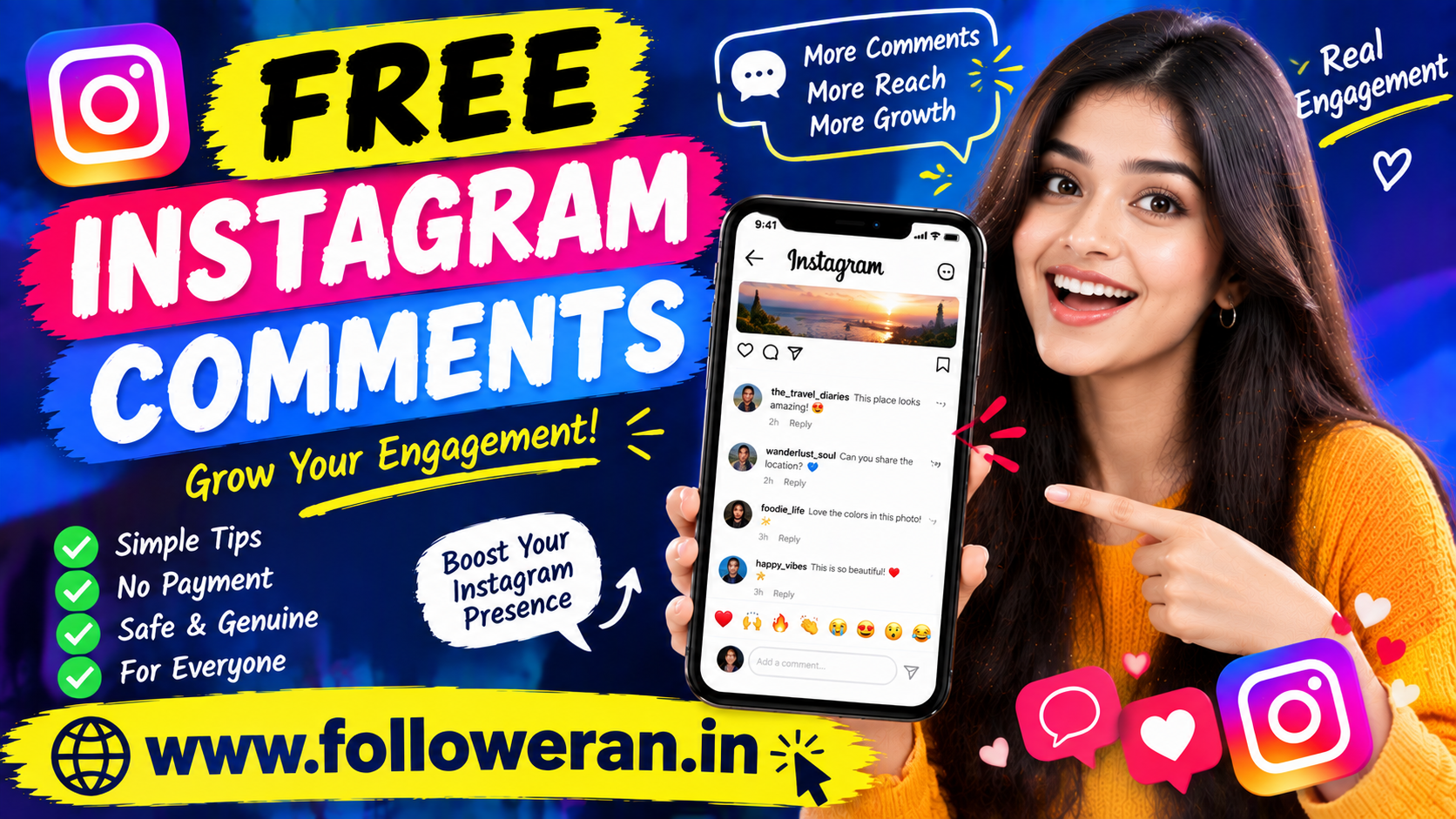 Free Instagram Comments: Get More Comments on Your Posts