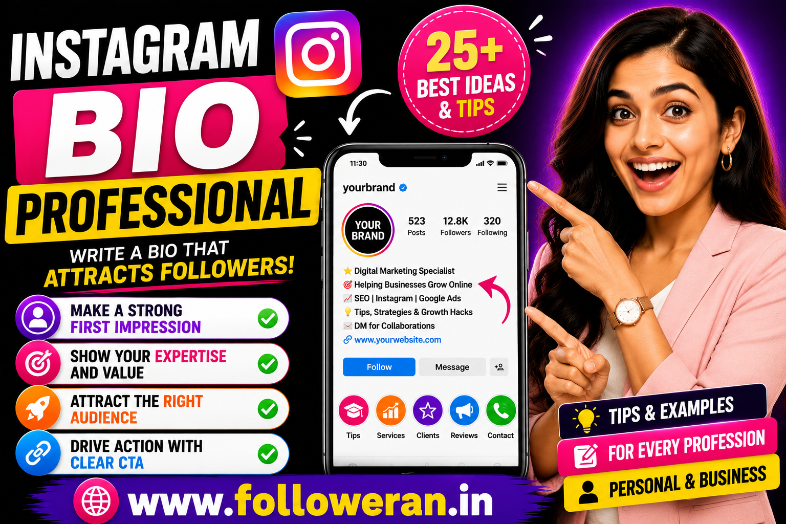 Instagram Bio Professional: 25 Best Ideas & Tips to Stand Out